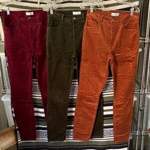 6 pair Loft corduroy skinny jean bundle